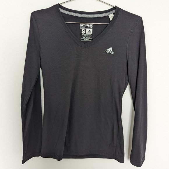 Adidas Ultimate Long Sleeve Tee, Black, Women's S - Picture 1 of 2